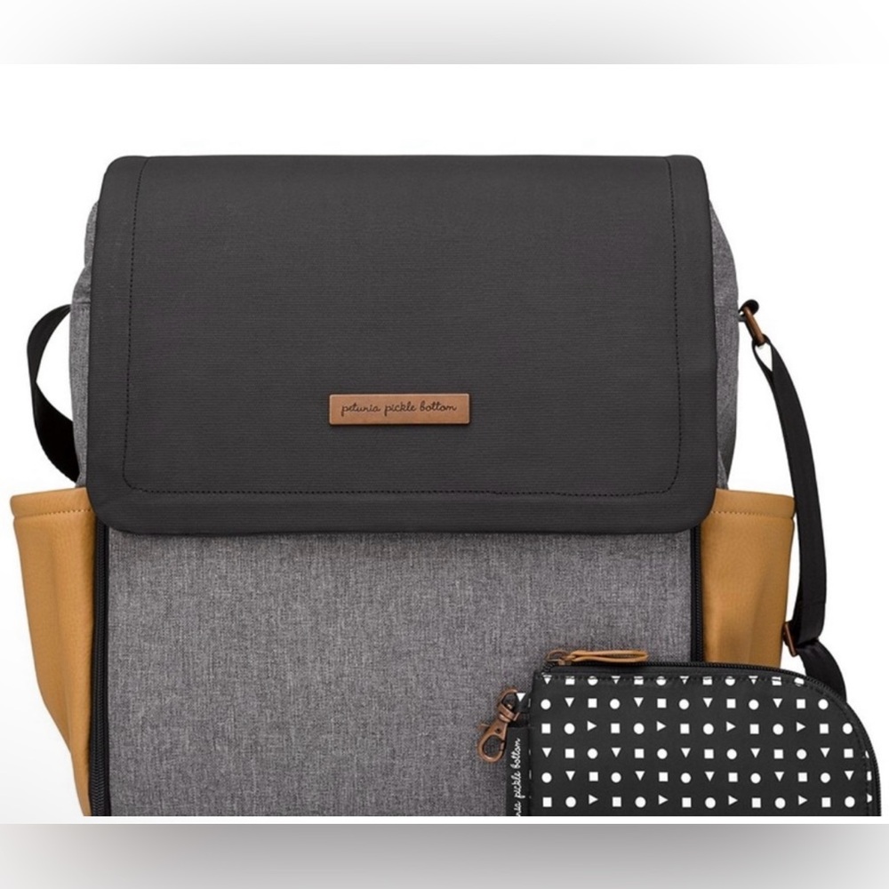 Petunia Pickle Bottom Black and Gray Diaper Bag
